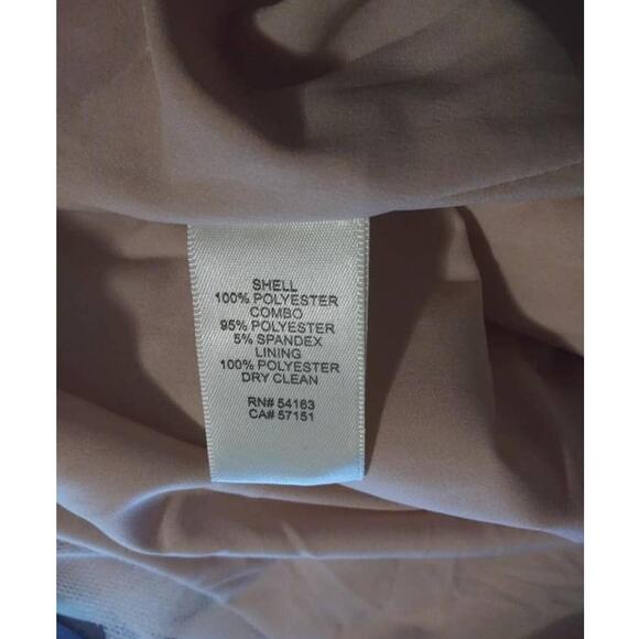 Eliza J Blue & Tan Checked Pleated Windowpane Midi Skirt Semiformal Sz 6 - Picture 8 of 11